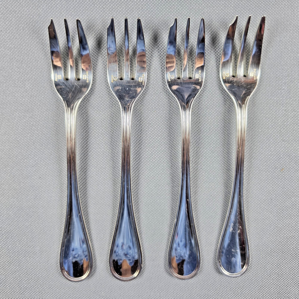 Christofle Albi Silverplate Vintage Cake Forks Set of 4 France